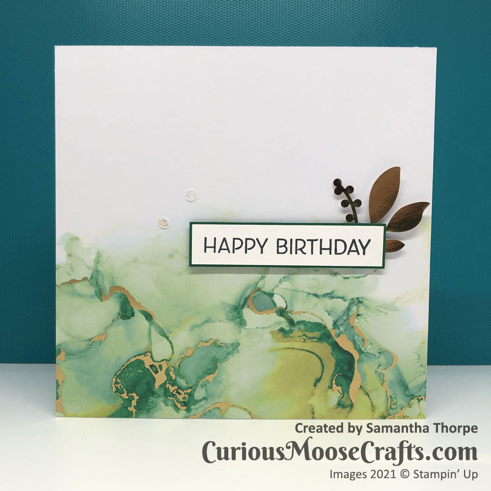 Artistically Inked Easy Birthday Card – Curious Moose Crafts